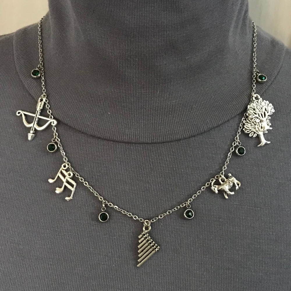 "Pan: God of the Wild" Faunus Greek Roman Mythology Handmade Necklace, Pipes